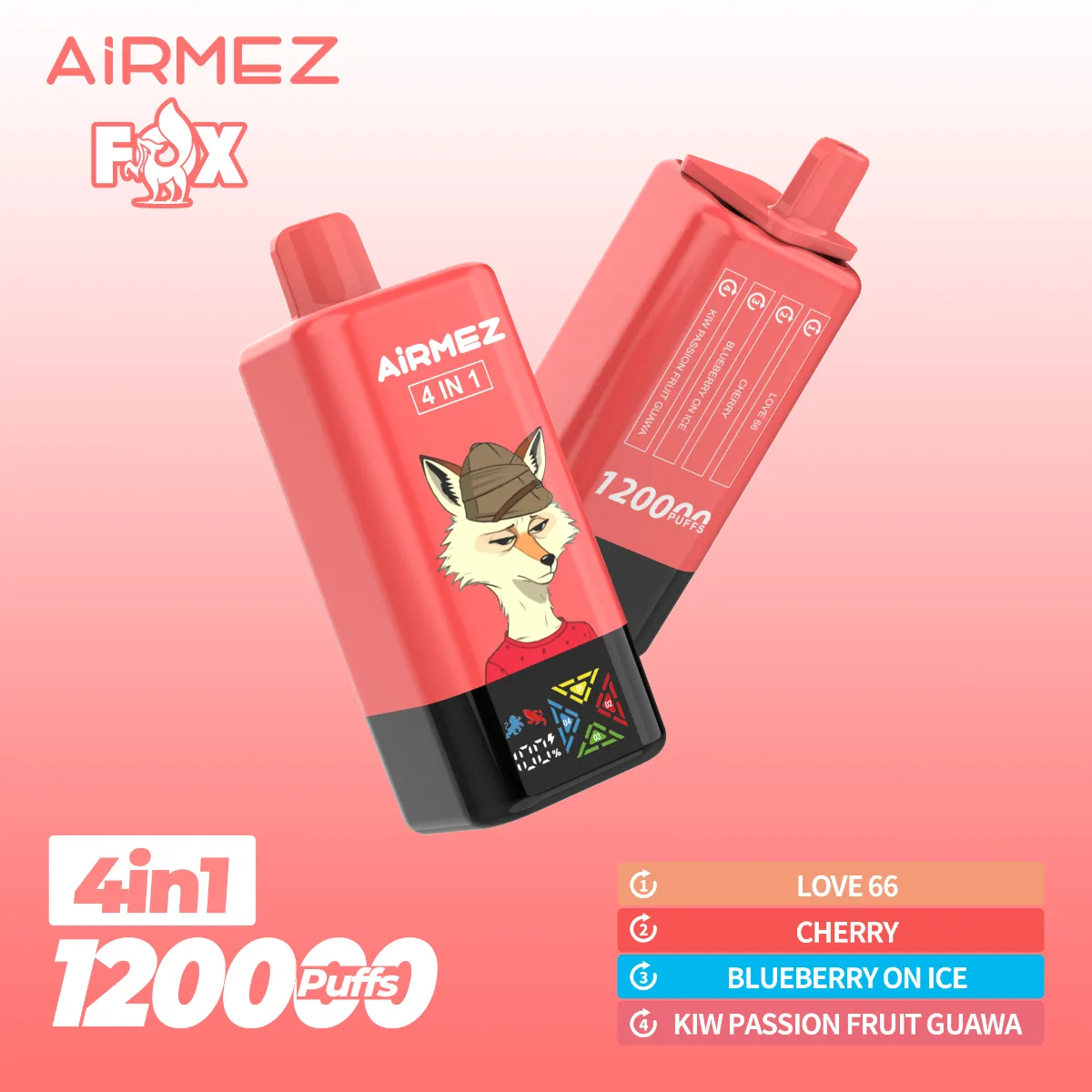 Airmez 4 In 1 Disposable Vape device detail