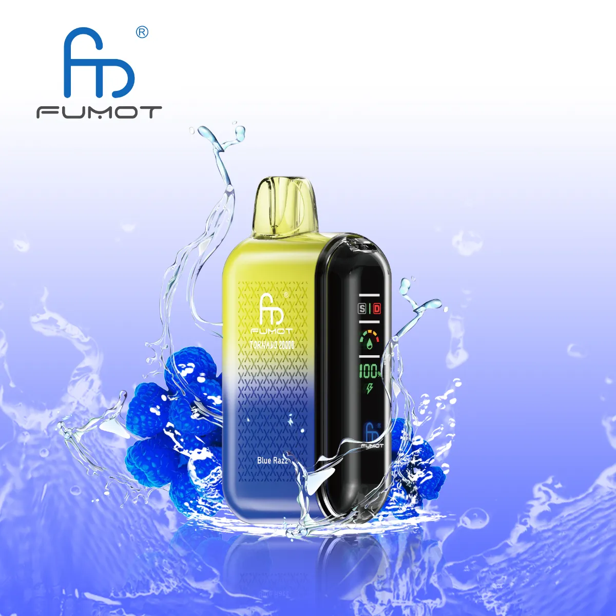 Fumot Tornado Blue Razz Disposable Vape device