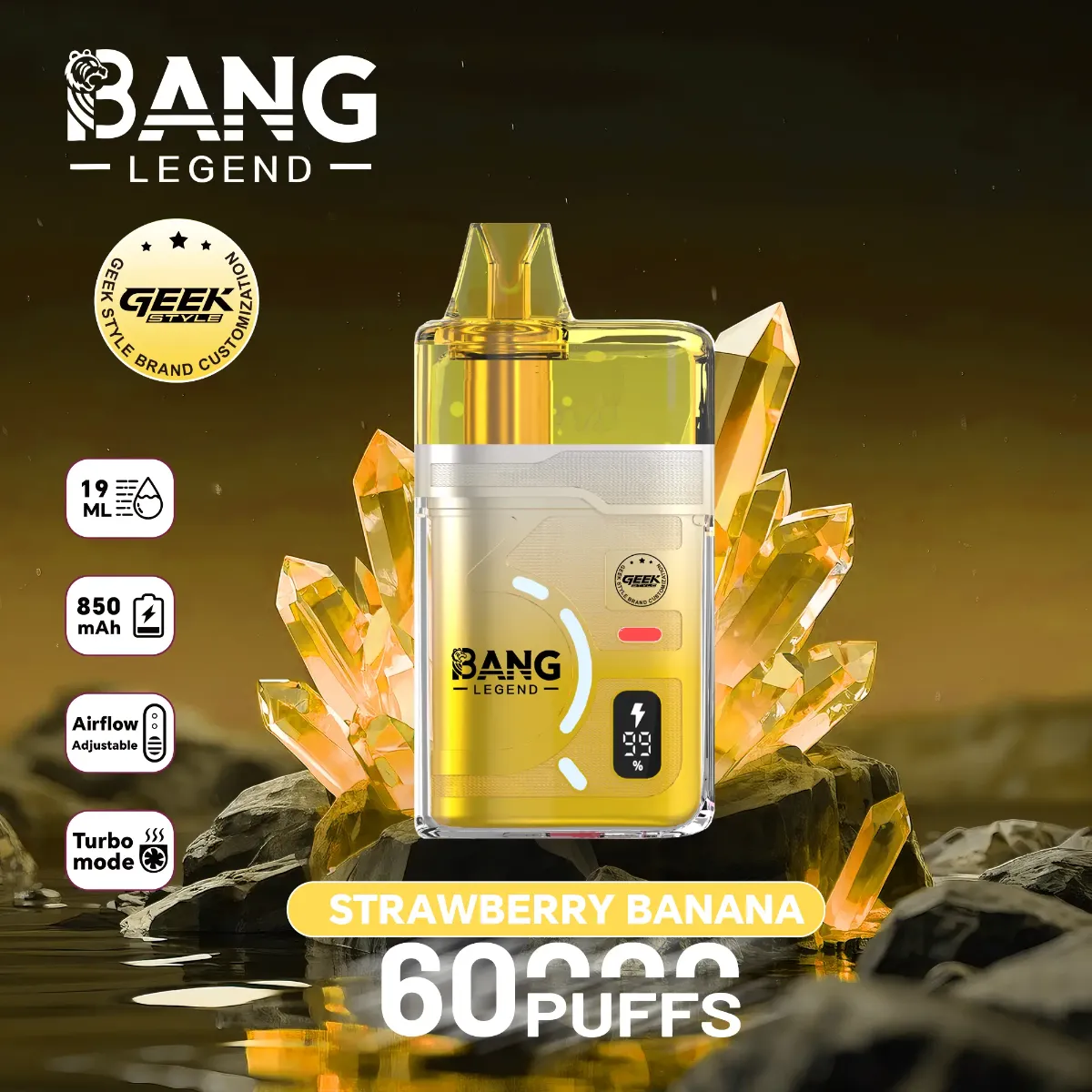 Puff 60k Bang Legend Disposable Vape device design 2