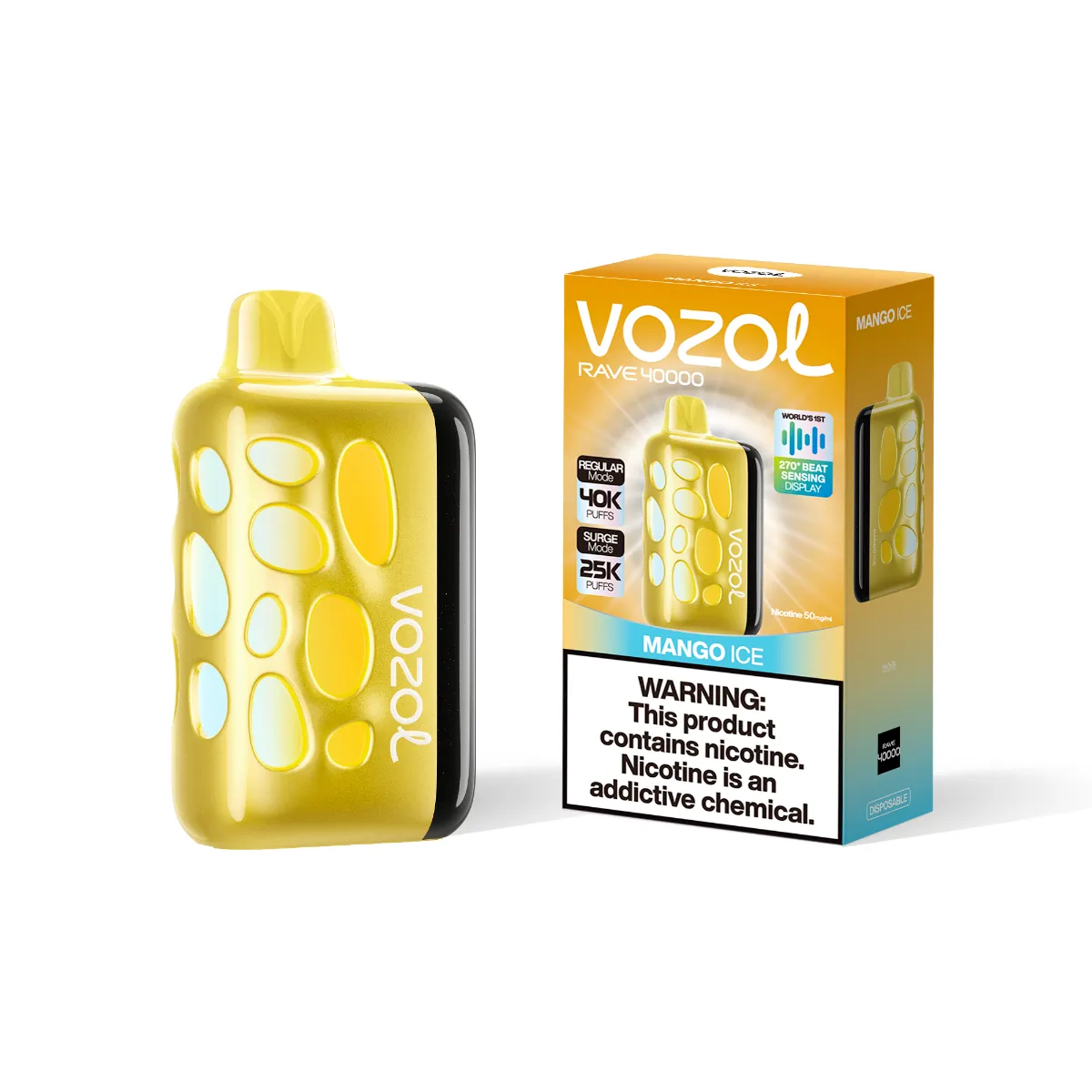 Vozol Rave Mango Ice Disposable Vape device