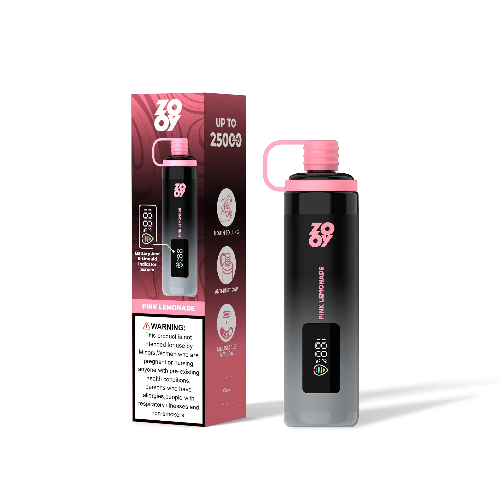 Zooy Shisha 25k Pink Disposable Vape device