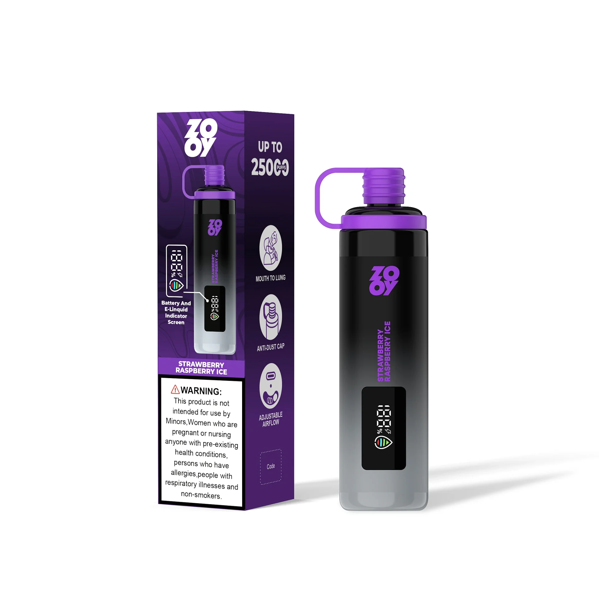 Zooy Shisha 25k Strawberry Disposable Vape device