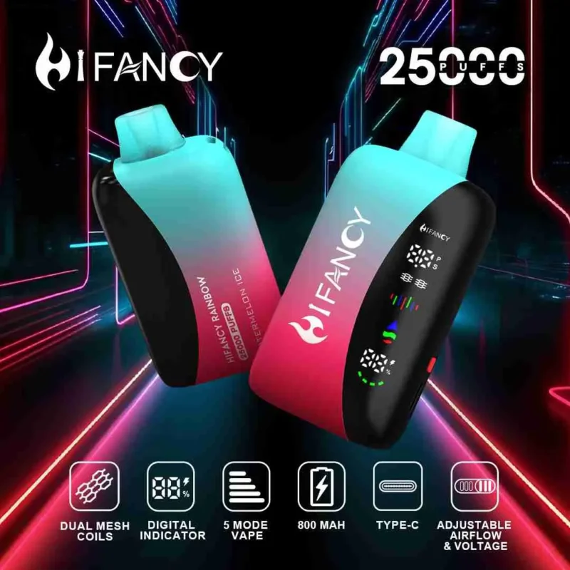 Hifancy Rainbow Puffs Display Disposable Vape device detail