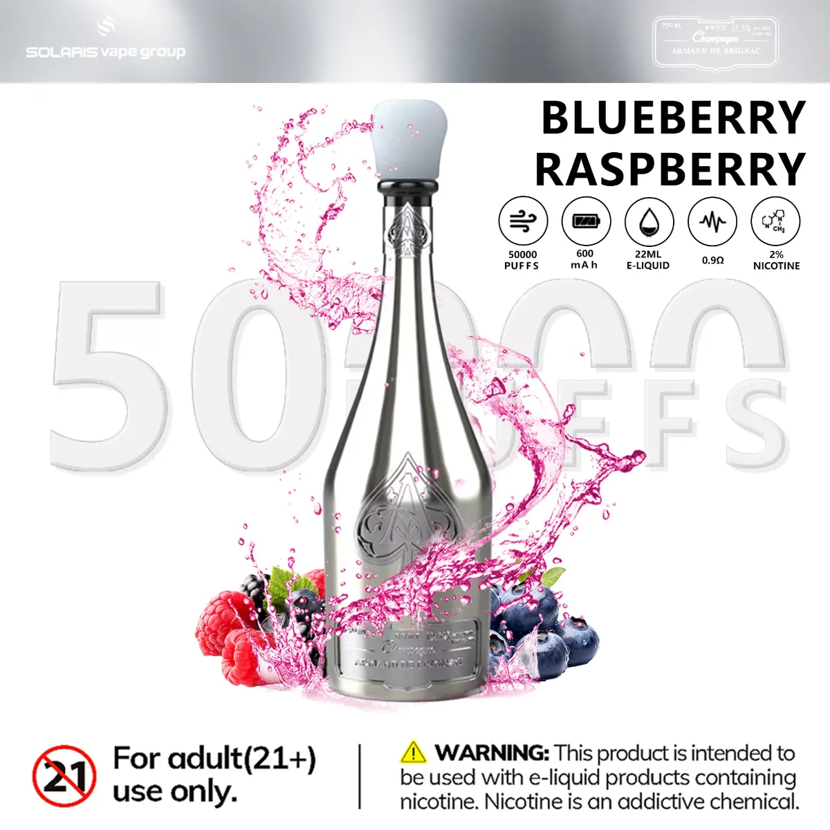 Solaris Champagne Vape 50k Disposable device variant 2