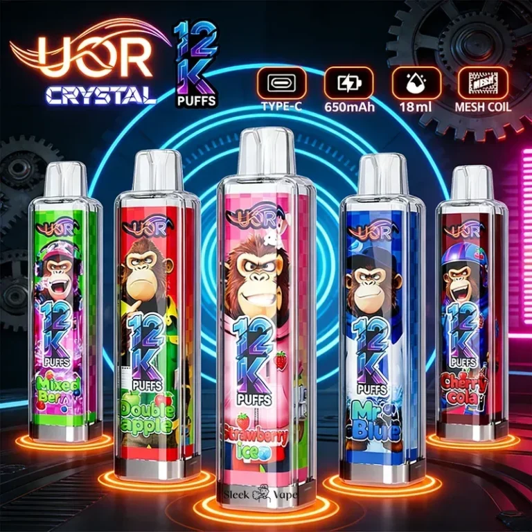 Dispositivo de vapeo desechable Uor Crystal 12k Puffs