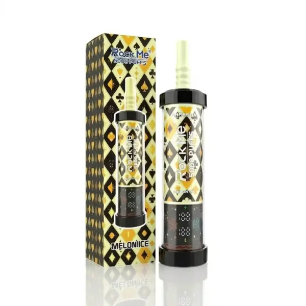 Vista del dispositivo de vapeo desechable Rockme Sheesha de 50 000 caladas
