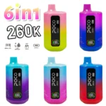 Dispositivo de vapeo desechable Poco 260k de 6 pulgadas