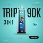 Vista del dispositivo de vapeo desechable Vhill Triple 90k