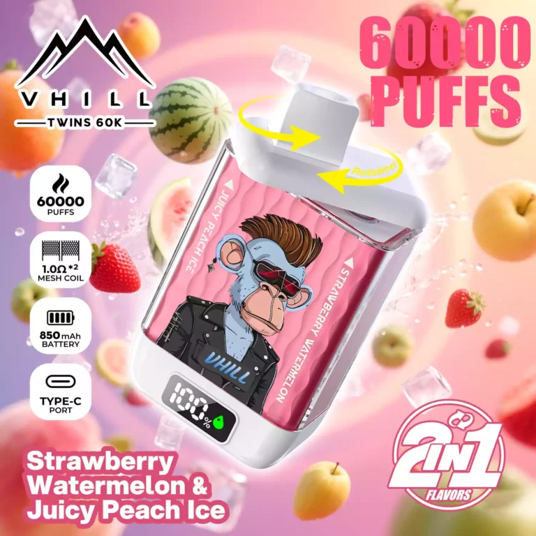 Vhill Twins Puffs – Cigarette électronique jetable, variante 2