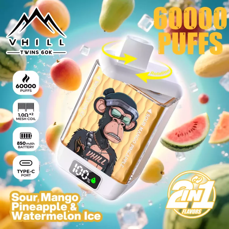 Vhill Twins Puffs : appareil de vapotage jetable – vue n° 2