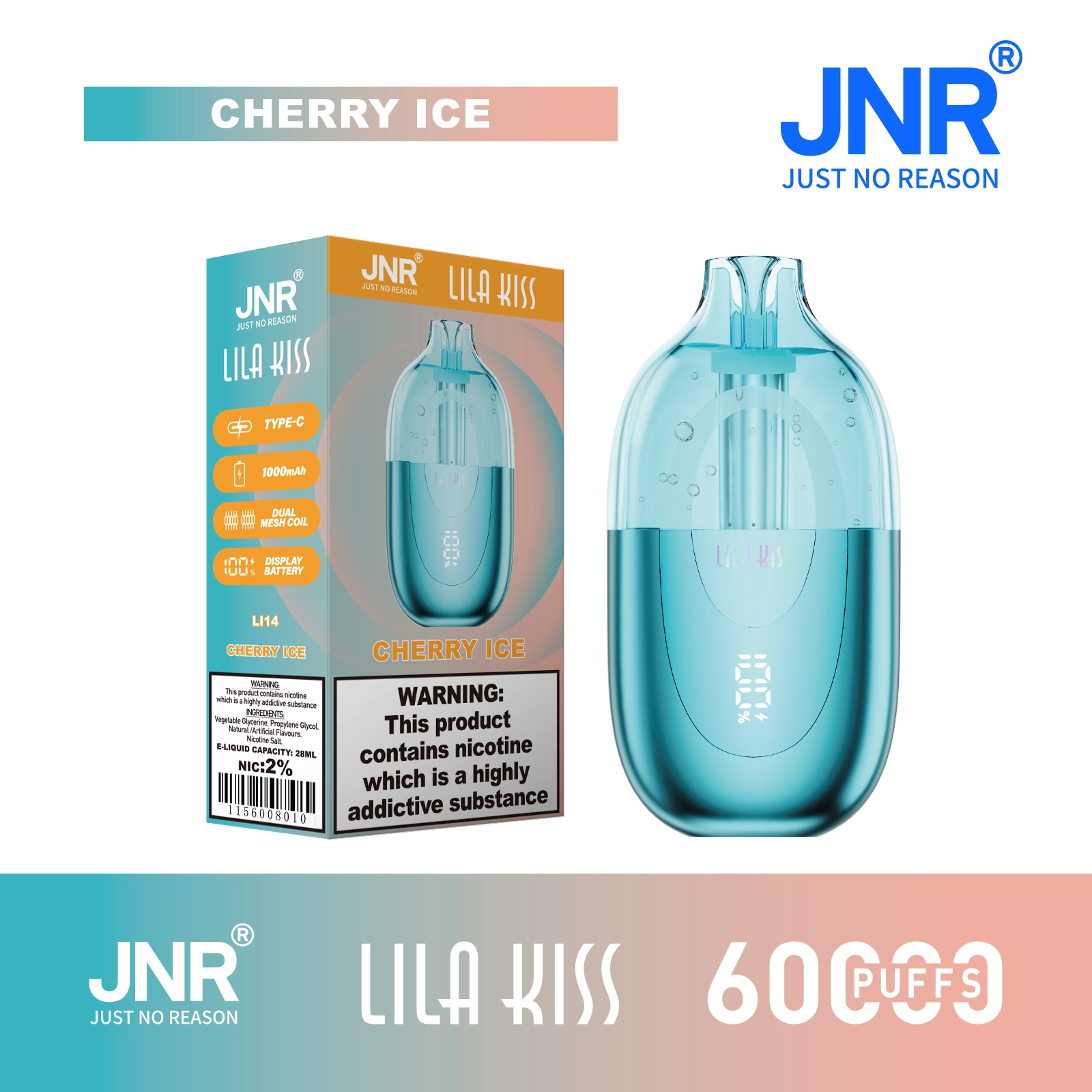 Jnr Lila Kiss Cherry Disposable Vape device