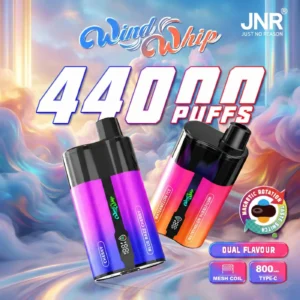 JNR Windwhip 44K disposable vape device in hero shot