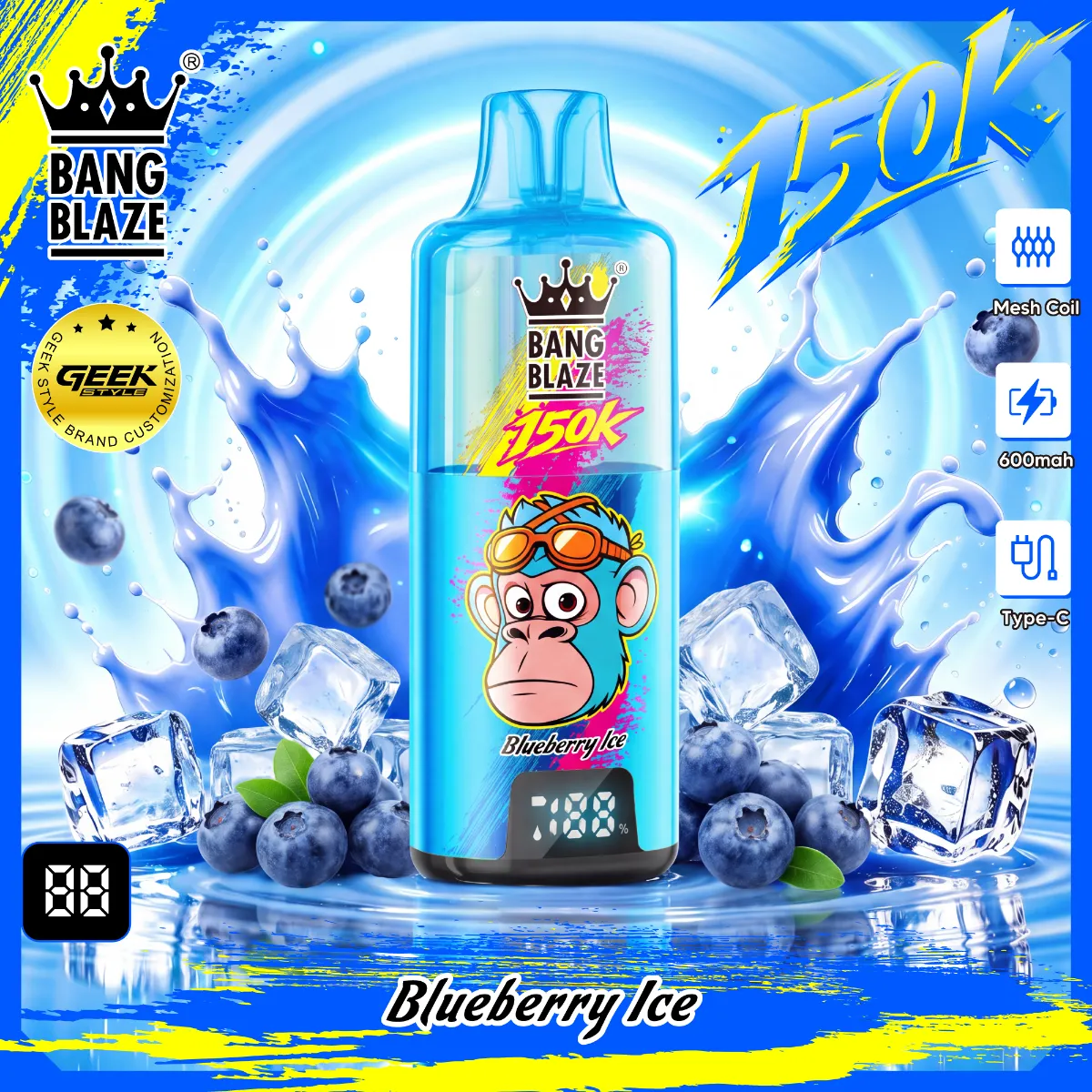 Bang Blaze 150k Puffs Disposable Vape device view