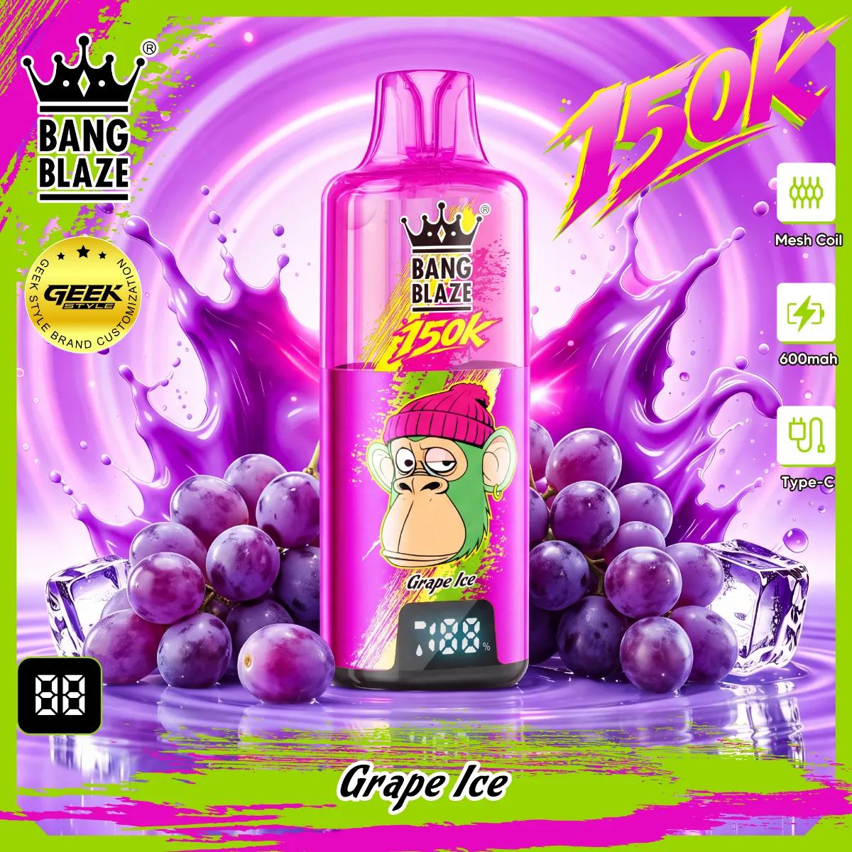 Bang Blaze 150k Puffs Disposable Vape device design