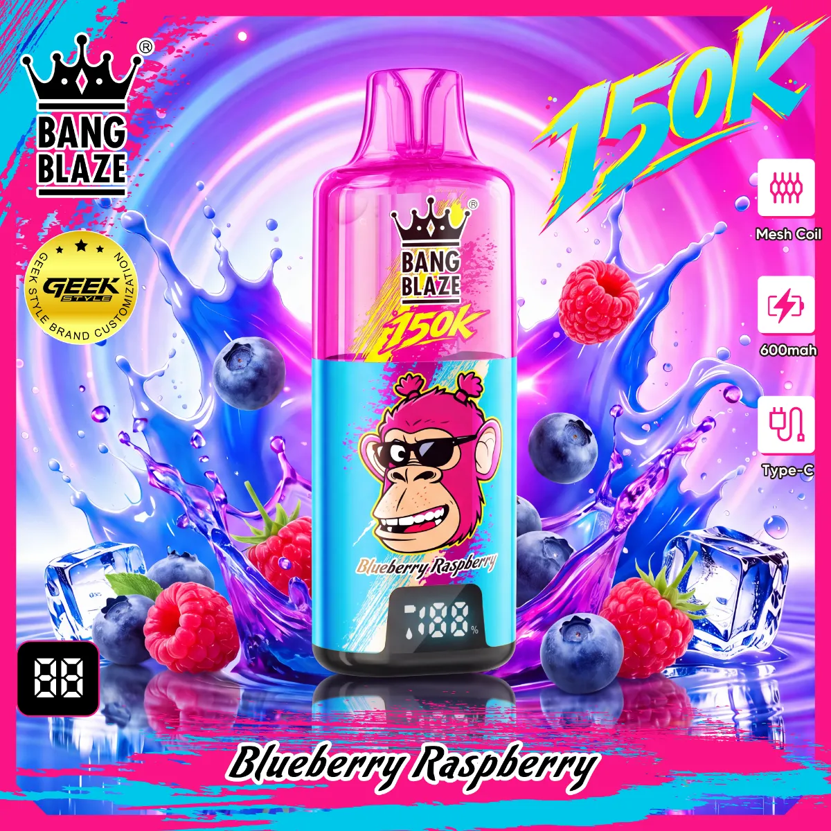 Bang Blaze 150k Puffs Disposable Vape device design 3