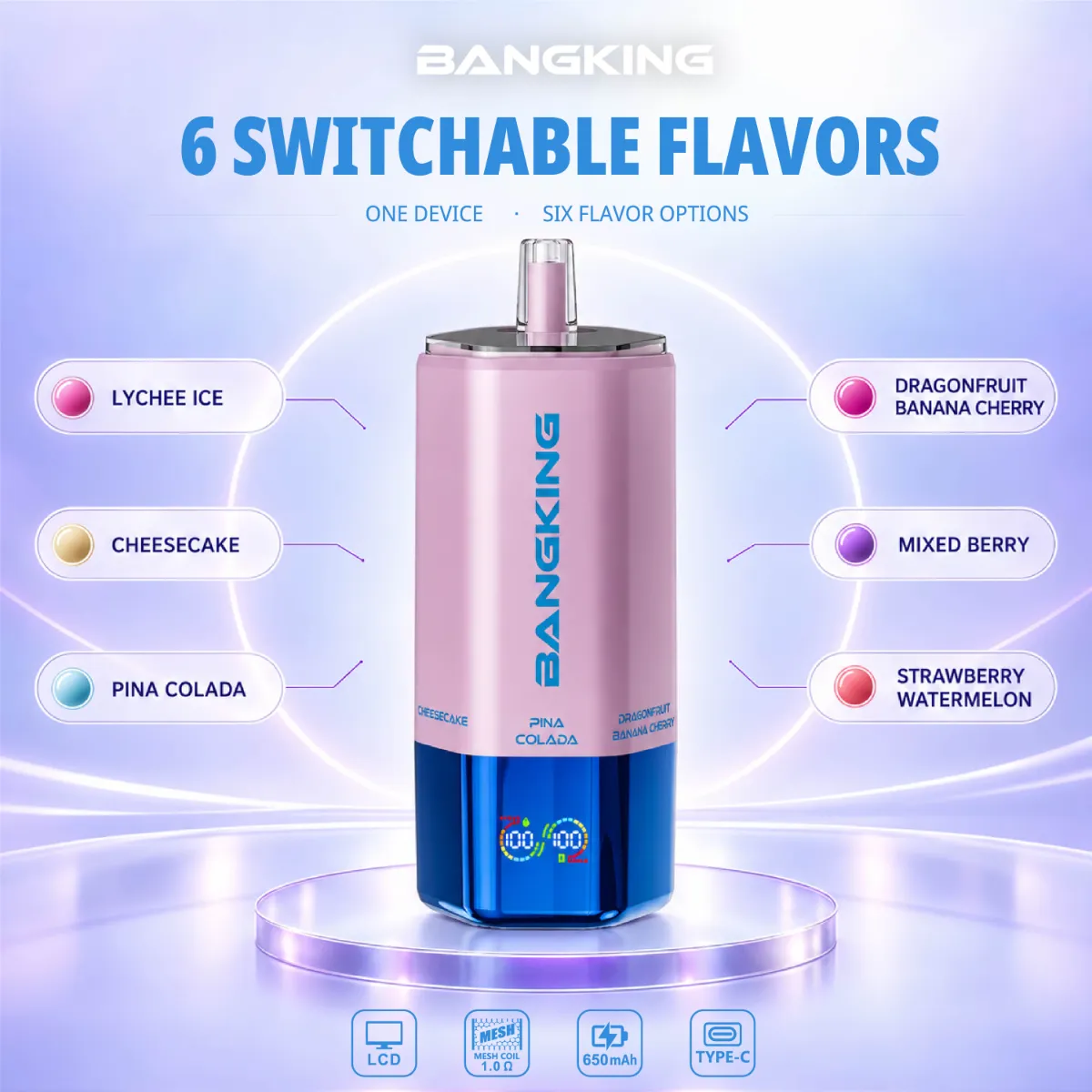 Bang King 360k 6in1 Disposable Vape device variant 2