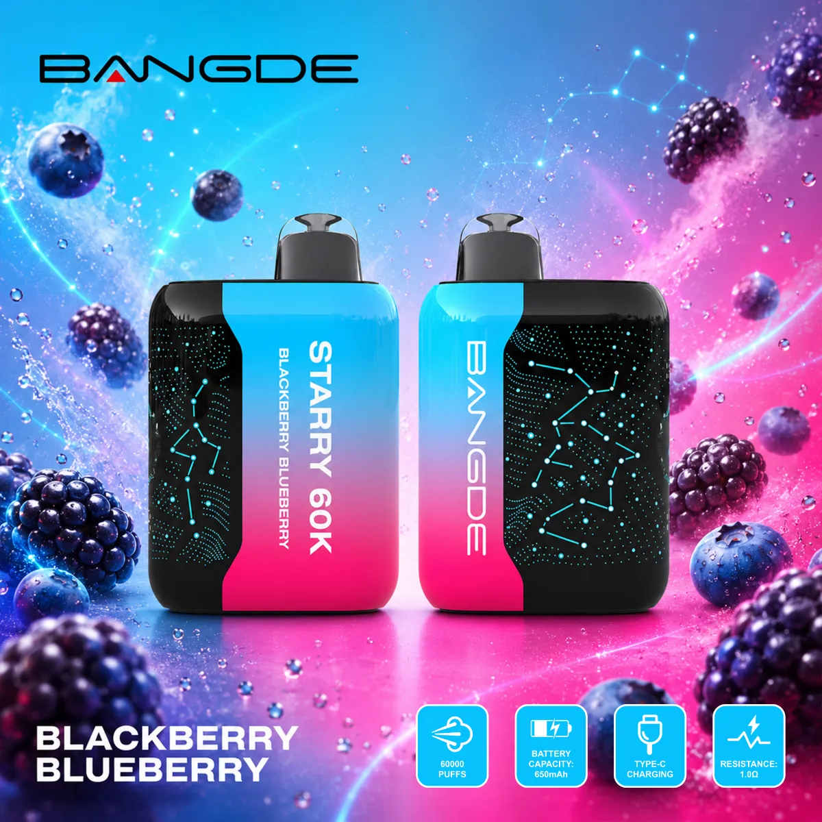 Bangde 60k Blackberry Blueberry Disposable Vape device
