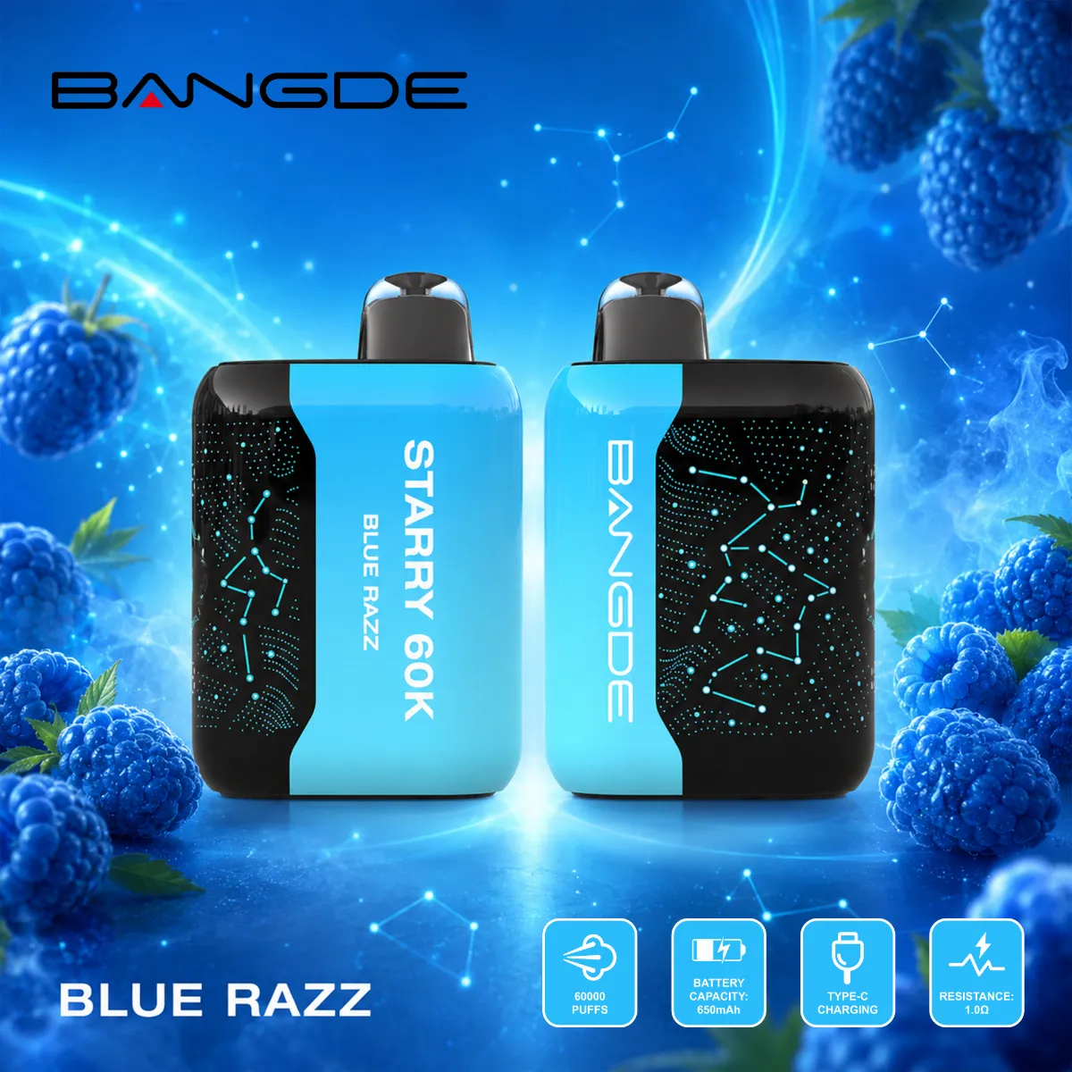 Bangde 60k Blue Razz Disposable Vape device
