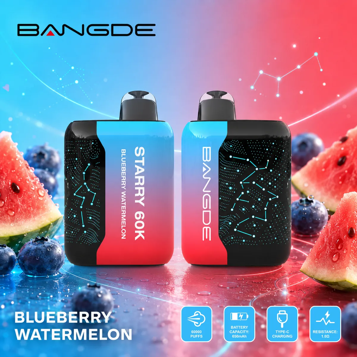 Bangde 60k Blueberry Watermelon Disposable Vape device