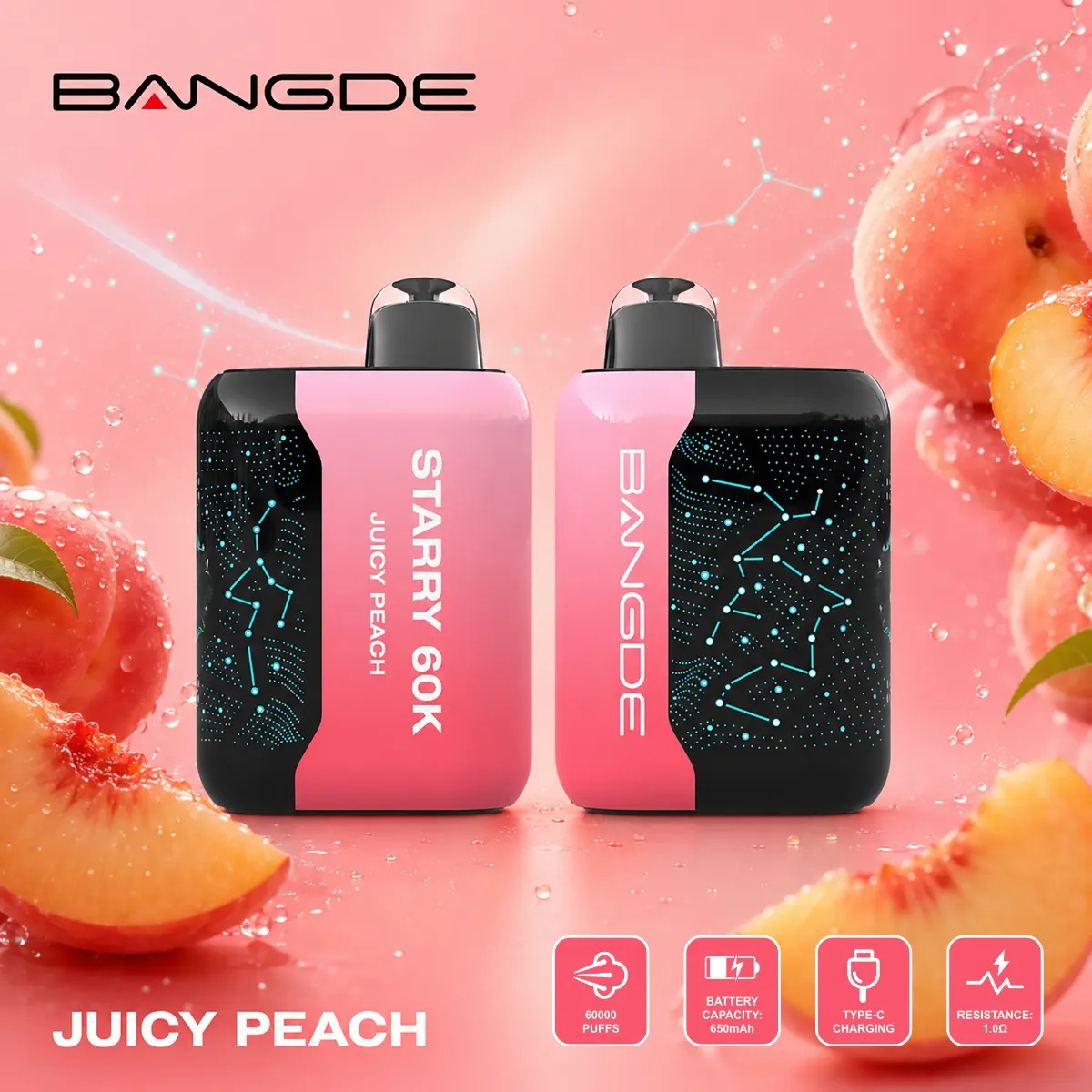 Bangde 60k Juicy Peach Disposable Vape device