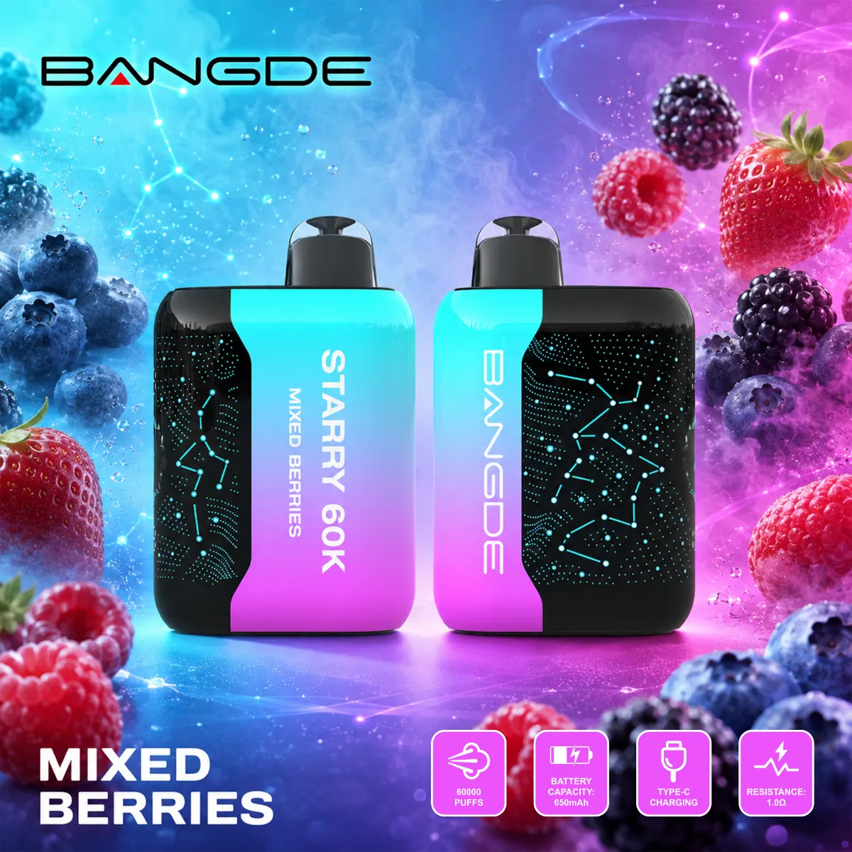 Bangde 60k Mixed Berries Disposable Vape device
