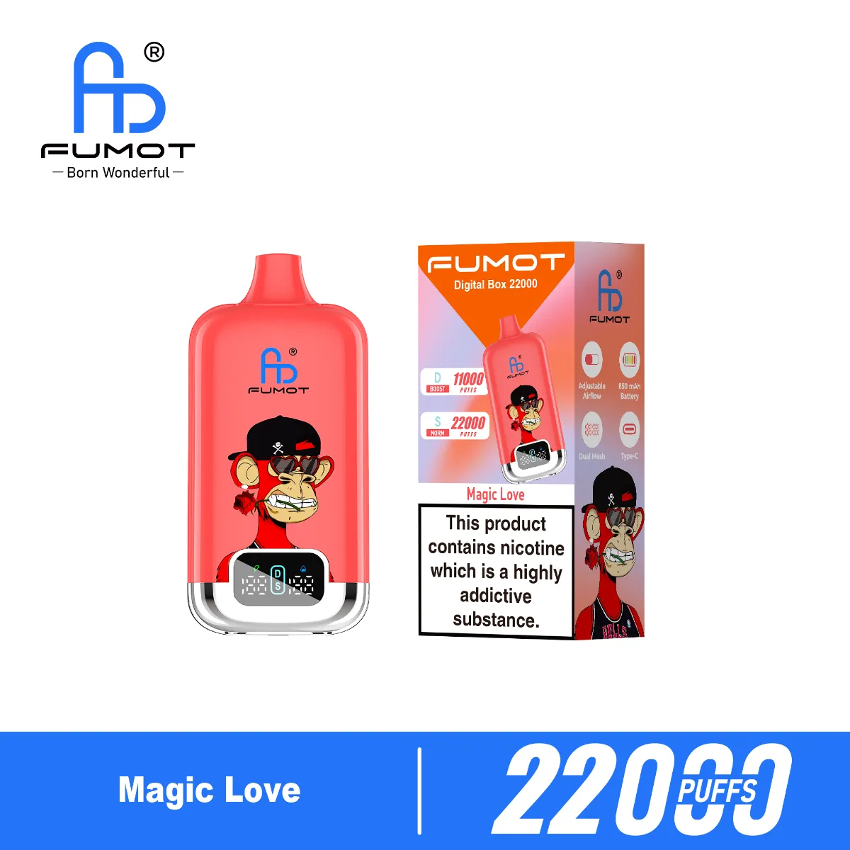 Fumot Digital Box Magic Disposable Vape device